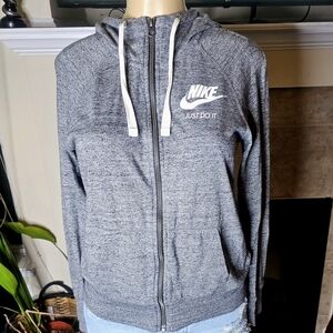 NIKE Gym Just Do It Womens Vintage Full Zip Hoodie. Size Small 883729-091